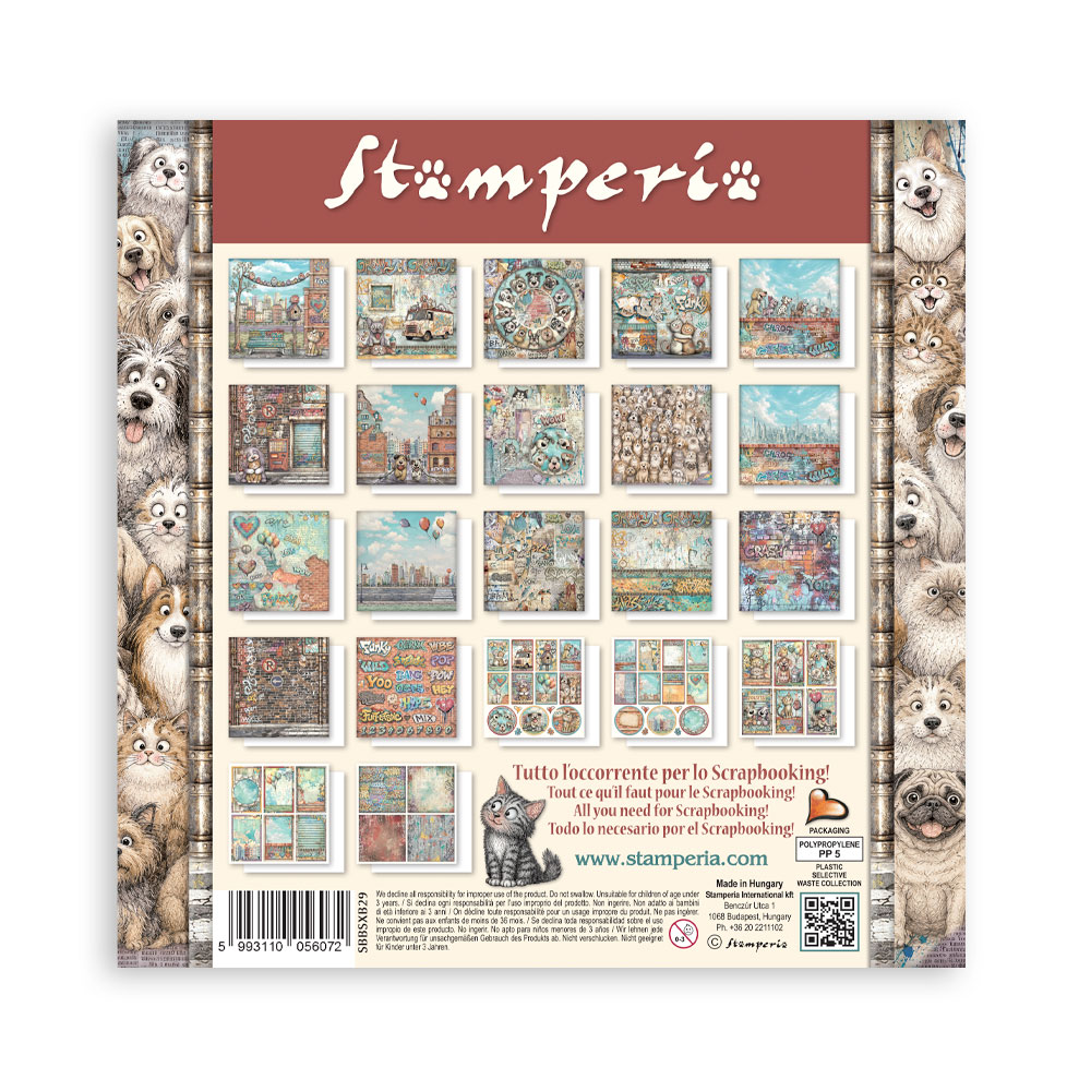 SBBSXB29 - Stamperia - Stamperia Small Scrapbooking Pad 22 feuilles 20,3x20,3 cm – Furry Friends 2 - Blocs scrapbooking - Detail 16 SBBSXB29 - Stamperia - Stamperia Small Scrapbooking Pad 22 feuilles 20,3x20,3 cm – Furry Friends 2 - Blocs scrapbooking - Detail 16