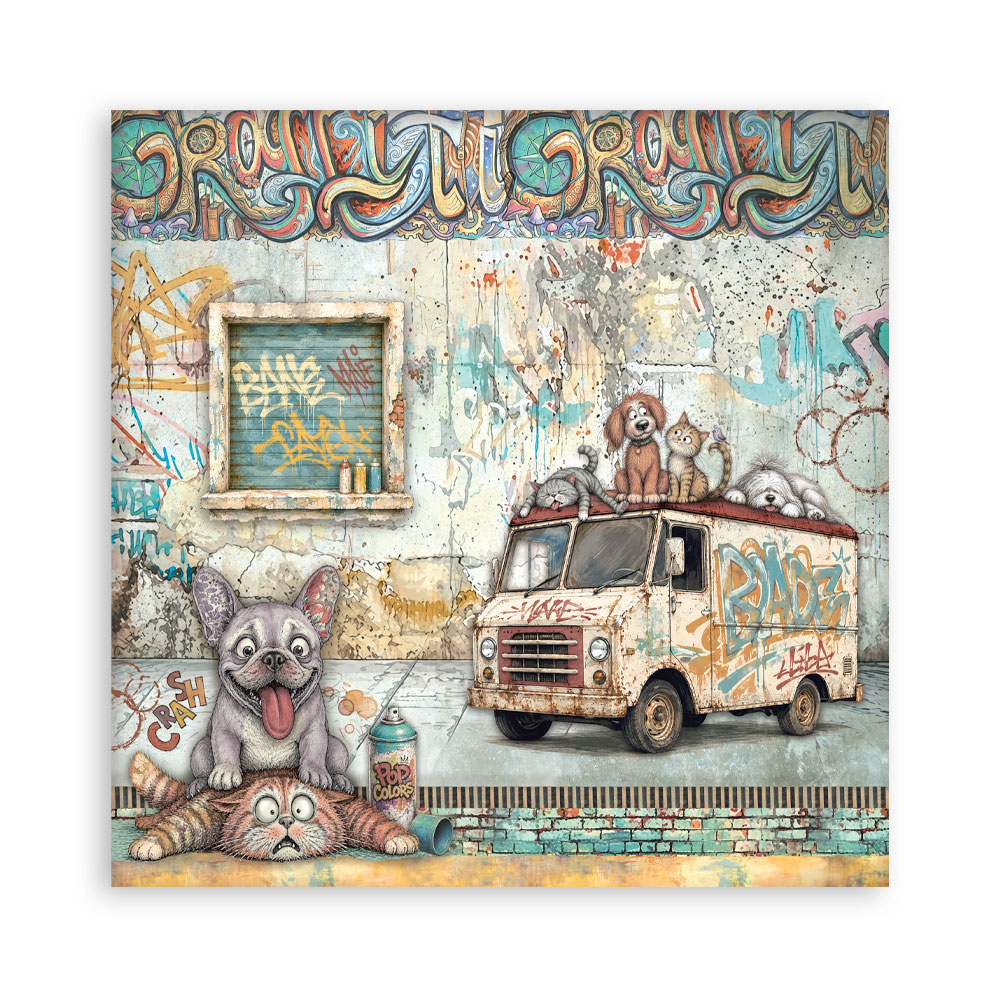 SBBSXB29 - Stamperia - Stamperia Small Scrapbooking Pad 22 feuilles 20,3x20,3 cm – Furry Friends 2 - Blocs scrapbooking - Detail 17 SBBSXB29 - Stamperia - Stamperia Small Scrapbooking Pad 22 feuilles 20,3x20,3 cm – Furry Friends 2 - Blocs scrapbooking - Detail 17