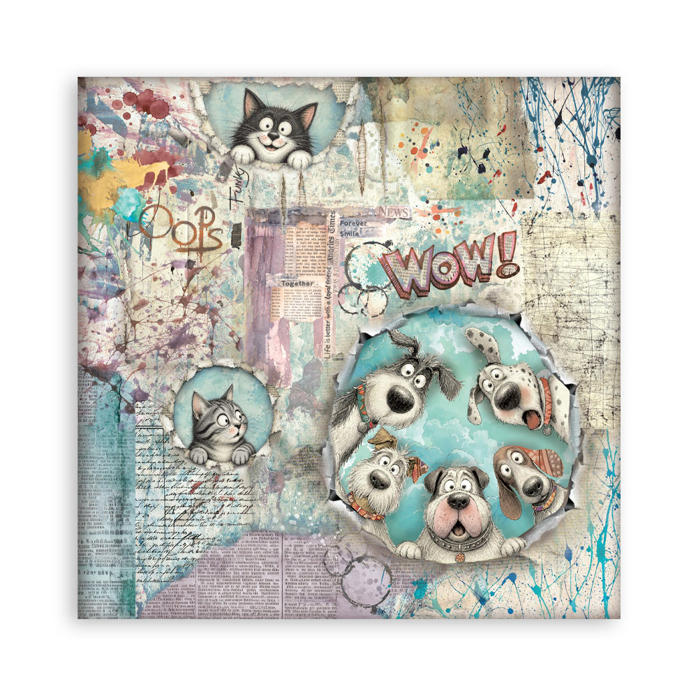 SBBSXB29 - Stamperia - Stamperia Small Scrapbooking Pad 22 feuilles 20,3x20,3 cm – Furry Friends 2 - Blocs scrapbooking - Detail 23 SBBSXB29 - Stamperia - Stamperia Small Scrapbooking Pad 22 feuilles 20,3x20,3 cm – Furry Friends 2 - Blocs scrapbooking - Detail 23