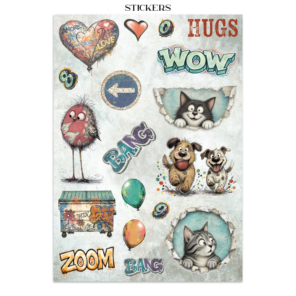 SBJK33 - Stamperia - Stamperia junk journal stickers et découpes – Furry Friends 2 - Junk Journal - Detail 27 SBJK33 - Stamperia - Stamperia junk journal stickers et découpes – Furry Friends 2 - Junk Journal - Detail 27