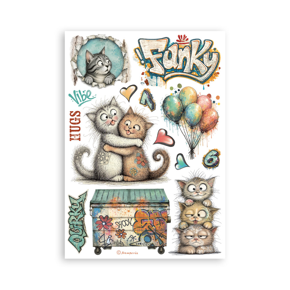SBW39 - Stamperia - Stamperia bloc washi A5 8 feuilles – Furry Friends 2 - Bloc washi - Detail 3