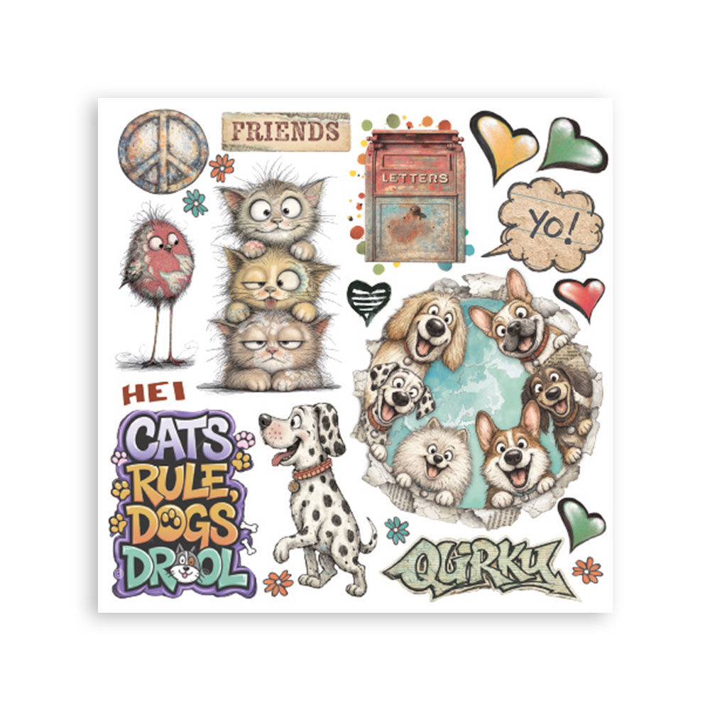DFLRBX26 - Stamperia - Stamperia set Rub-On 6 feuilles – Furry Friends 2 - Transferts Rub-On - Detail 3 DFLRBX26 - Stamperia - Stamperia set Rub-On 6 feuilles – Furry Friends 2 - Transferts Rub-On - Detail 3