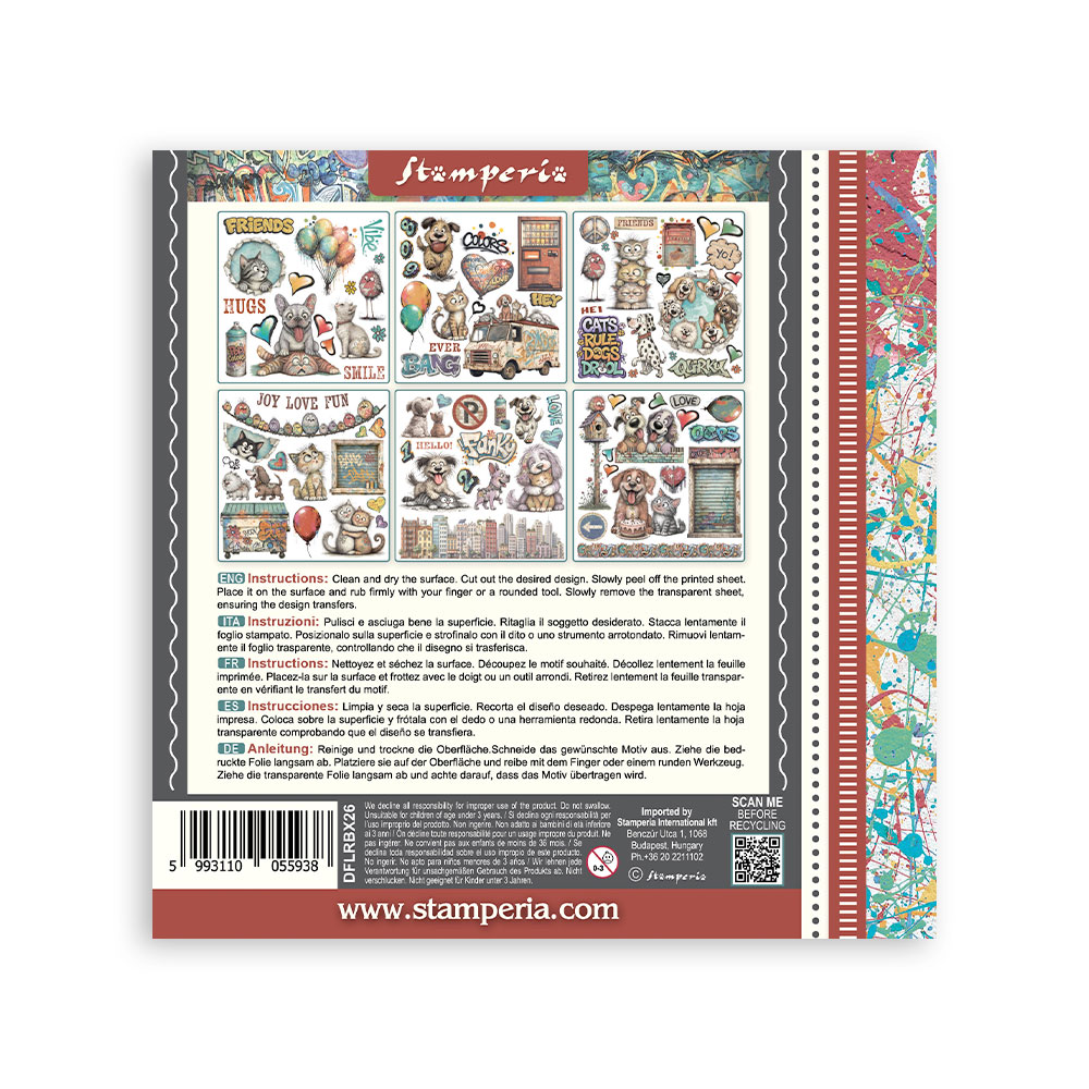 DFLRBX26 - Stamperia - Stamperia set Rub-On 6 feuilles – Furry Friends 2 - Transferts Rub-On - Detail 7 DFLRBX26 - Stamperia - Stamperia set Rub-On 6 feuilles – Furry Friends 2 - Transferts Rub-On - Detail 7