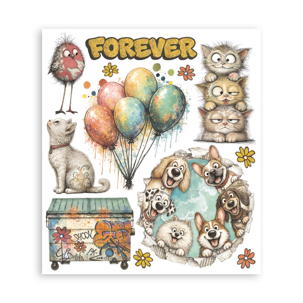 DFLRBXG18 - Stamperia - Stamperia sélection Rub-On 6 feuilles – Furry Friends 2 - Transferts Rub-On - Detail 1 DFLRBXG18 - Stamperia - Stamperia sélection Rub-On 6 feuilles – Furry Friends 2 - Transferts Rub-On - Detail 1