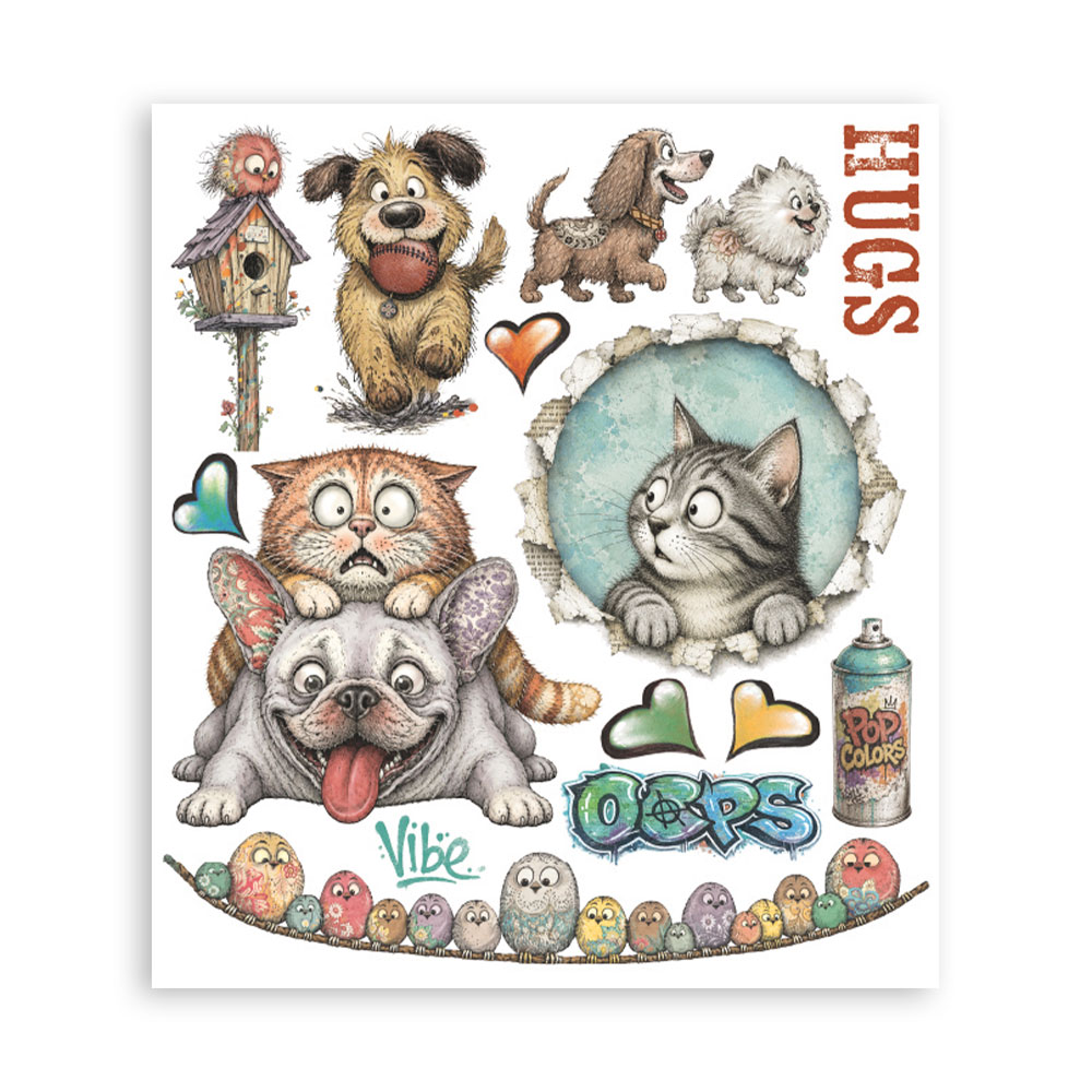DFLRBXG18 - Stamperia - Stamperia sélection Rub-On 6 feuilles – Furry Friends 2 - Transferts Rub-On - Detail 2 DFLRBXG18 - Stamperia - Stamperia sélection Rub-On 6 feuilles – Furry Friends 2 - Transferts Rub-On - Detail 2