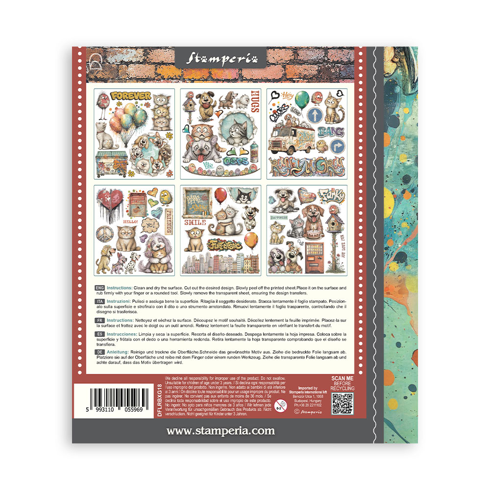 DFLRBXG18 - Stamperia - Stamperia sélection Rub-On 6 feuilles – Furry Friends 2 - Transferts Rub-On - Detail 7 DFLRBXG18 - Stamperia - Stamperia sélection Rub-On 6 feuilles – Furry Friends 2 - Transferts Rub-On - Detail 7