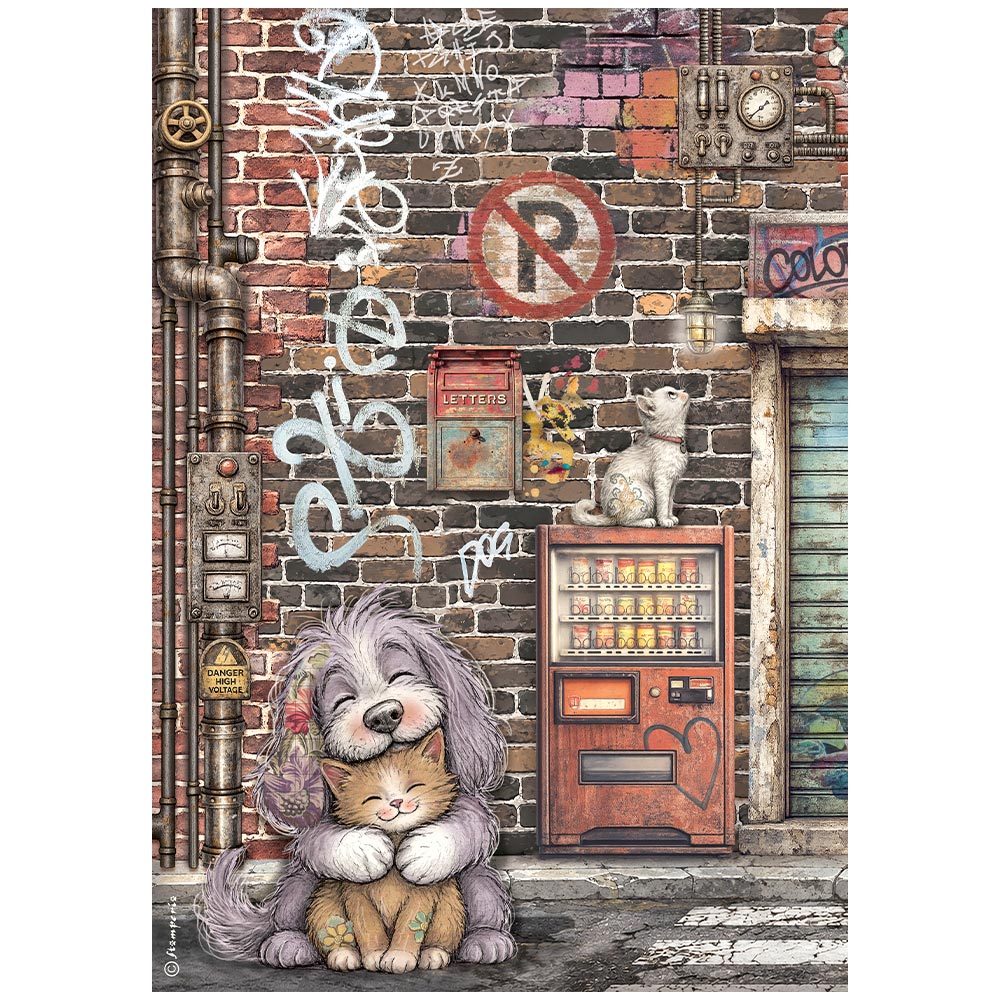 DFSA4XAF - Stamperia - Stamperia papier de riz A4 Set 6 feuilles – Furry Friends 2 - Papier de riz - Detail 1 DFSA4XAF - Stamperia - Stamperia papier de riz A4 Set 6 feuilles – Furry Friends 2 - Papier de riz - Detail 1