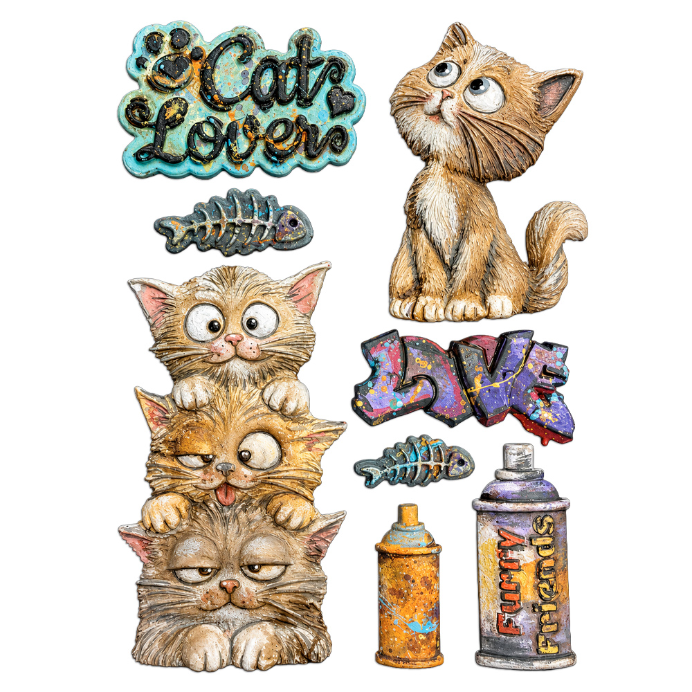 KACMA626 - Stamperia - Stamperia moule silicone A5 – Furry Friends 2 Cats - Moules - Detail 2 KACMA626 - Stamperia - Stamperia moule silicone A5 – Furry Friends 2 Cats - Moules - Detail 2