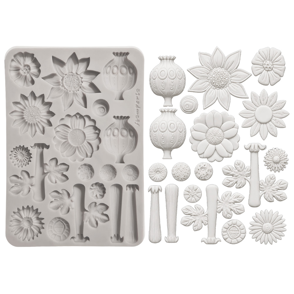 KACMA628 - Stamperia - Stamperia moule silicone A5 – Furry Friends 2 Flowers - Moules - Detail 1 KACMA628 - Stamperia - Stamperia moule silicone A5 – Furry Friends 2 Flowers - Moules - Detail 1