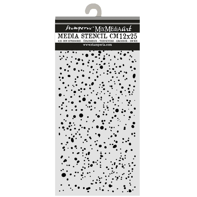 KSTDL174 - Stamperia - Stamperia pochoir 12x25 cm – Cosmos Ink Spots - Pochoirs - Detail 1 KSTDL174 - Stamperia - Stamperia pochoir 12x25 cm – Cosmos Ink Spots - Pochoirs - Detail 1