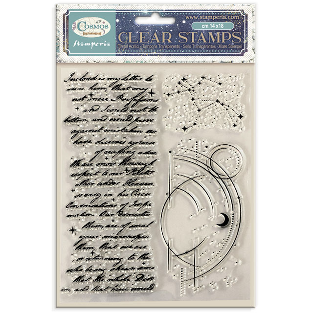 WTK246 - Stamperia - Stamperia Clear Stamps 14x18 cm – Cosmos - Tampons transparents - Detail 1 WTK246 - Stamperia - Stamperia Clear Stamps 14x18 cm – Cosmos - Tampons transparents - Detail 1