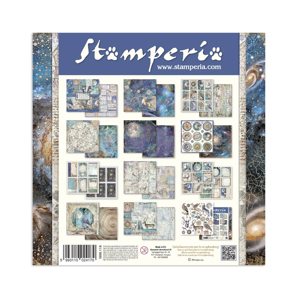 SBBL118 - Stamperia - Stamperia Large Scrapbooking Pad 30,5x30,5 cm – Cosmos Infinity - Blocs scrapbooking - Detail 9 SBBL118 - Stamperia - Stamperia Large Scrapbooking Pad 30,5x30,5 cm – Cosmos Infinity - Blocs scrapbooking - Detail 9