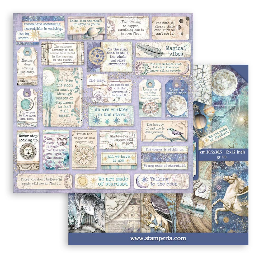 SBBL118 - Stamperia - Stamperia Large Scrapbooking Pad 30,5x30,5 cm – Cosmos Infinity - Blocs scrapbooking - Detail 11 SBBL118 - Stamperia - Stamperia Large Scrapbooking Pad 30,5x30,5 cm – Cosmos Infinity - Blocs scrapbooking - Detail 11