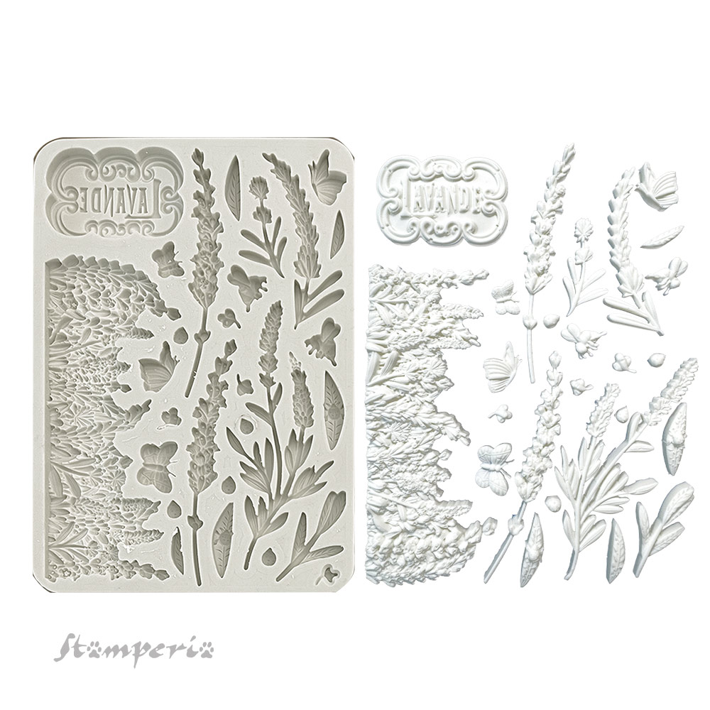 KACMA530 - Stamperia - Stamperia moule silicone A5 – Lavender Elements - Moules - Detail 1 KACMA530 - Stamperia - Stamperia moule silicone A5 – Lavender Elements - Moules - Detail 1