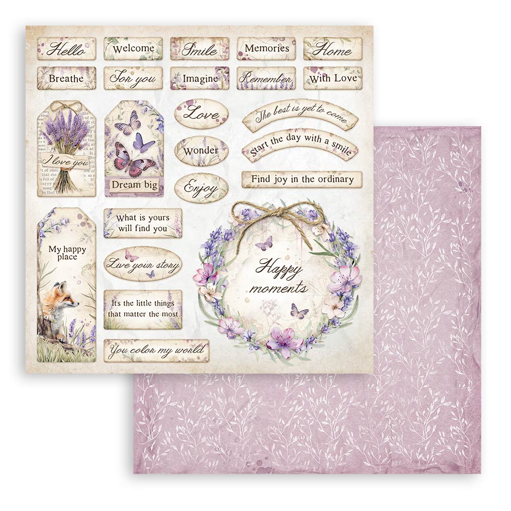 SBBS108 - Stamperia - Stamperia Small Scrapbooking Pad 20,3x20,3 cm – Lavender - Scrapbooking Pads - Detail 4 SBBS108 - Stamperia - Stamperia Small Scrapbooking Pad 20,3x20,3 cm – Lavender - Scrapbooking Pads - Detail 4