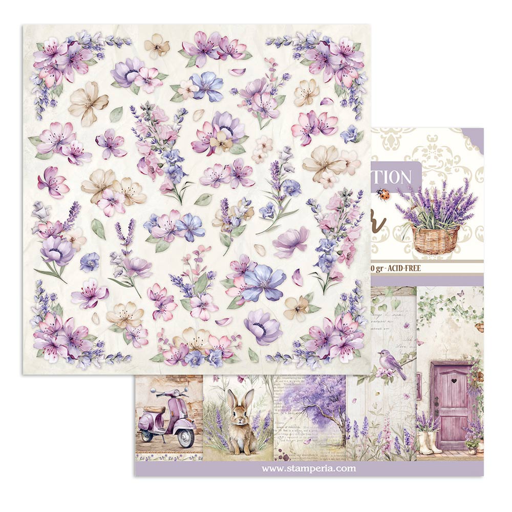 SBBS108 - Stamperia - Stamperia Small Scrapbooking Pad 20,3x20,3 cm – Lavender - Scrapbooking Pads - Detail 11 SBBS108 - Stamperia - Stamperia Small Scrapbooking Pad 20,3x20,3 cm – Lavender - Scrapbooking Pads - Detail 11