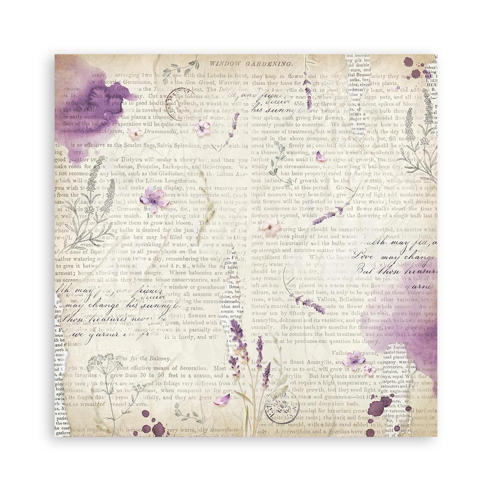 SBBS108 - Stamperia - Stamperia Small Scrapbooking Pad 20,3x20,3 cm – Lavender - Scrapbooking Pads - Detail 23 SBBS108 - Stamperia - Stamperia Small Scrapbooking Pad 20,3x20,3 cm – Lavender - Scrapbooking Pads - Detail 23