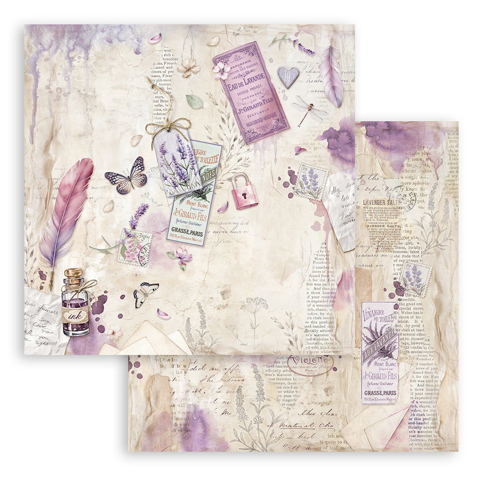 SBBS108 - Stamperia - Stamperia Small Scrapbooking Pad 20,3x20,3 cm – Lavender - Scrapbooking Pads - Detail 27 SBBS108 - Stamperia - Stamperia Small Scrapbooking Pad 20,3x20,3 cm – Lavender - Scrapbooking Pads - Detail 27