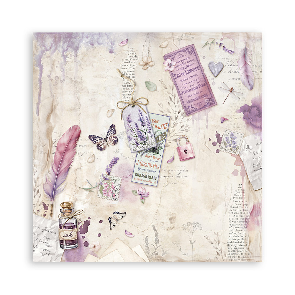 SBBS108 - Stamperia - Stamperia Small Scrapbooking Pad 20,3x20,3 cm – Lavender - Scrapbooking Pads - Detail 28 SBBS108 - Stamperia - Stamperia Small Scrapbooking Pad 20,3x20,3 cm – Lavender - Scrapbooking Pads - Detail 28