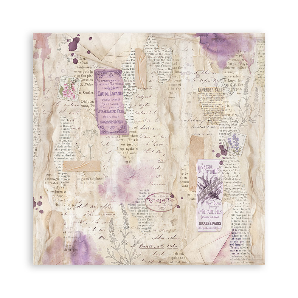SBBS108 - Stamperia - Stamperia Small Scrapbooking Pad 20,3x20,3 cm – Lavender - Scrapbooking Pads - Detail 29 SBBS108 - Stamperia - Stamperia Small Scrapbooking Pad 20,3x20,3 cm – Lavender - Scrapbooking Pads - Detail 29