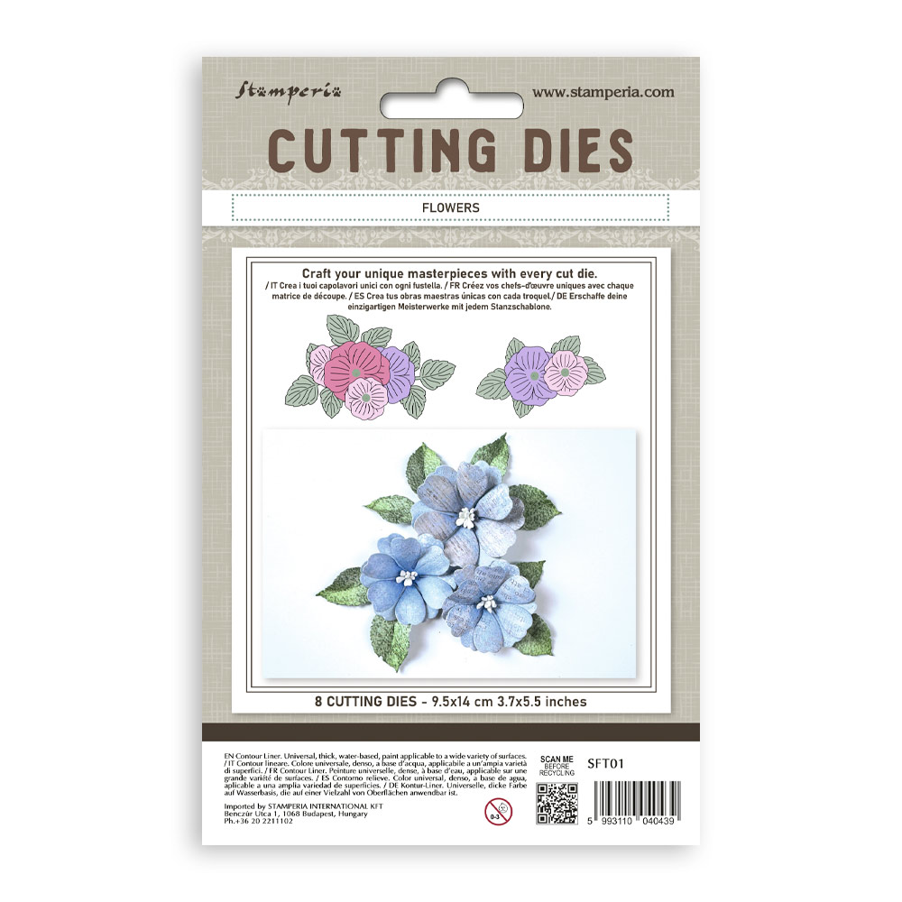 SFT01 - Stamperia - Stamperia Matrices de découpe – Flowers - Cutting Dies - Detail 1 SFT01 - Stamperia - Stamperia Matrices de découpe – Flowers - Cutting Dies - Detail 1