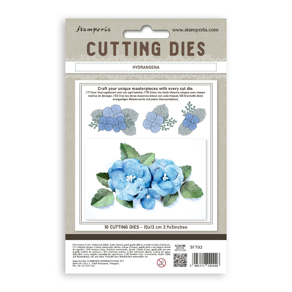 SFT02 - Stamperia - Stamperia Matrices de découpe – Hydrangea - Cutting Dies - Detail 1 SFT02 - Stamperia - Stamperia Matrices de découpe – Hydrangea - Cutting Dies - Detail 1