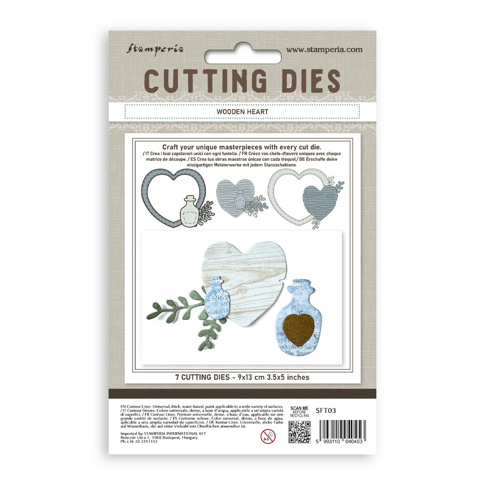 SFT03 - Stamperia - Stamperia Matrices de découpe – Wooden Heart - Cutting Dies - Detail 1 SFT03 - Stamperia - Stamperia Matrices de découpe – Wooden Heart - Cutting Dies - Detail 1