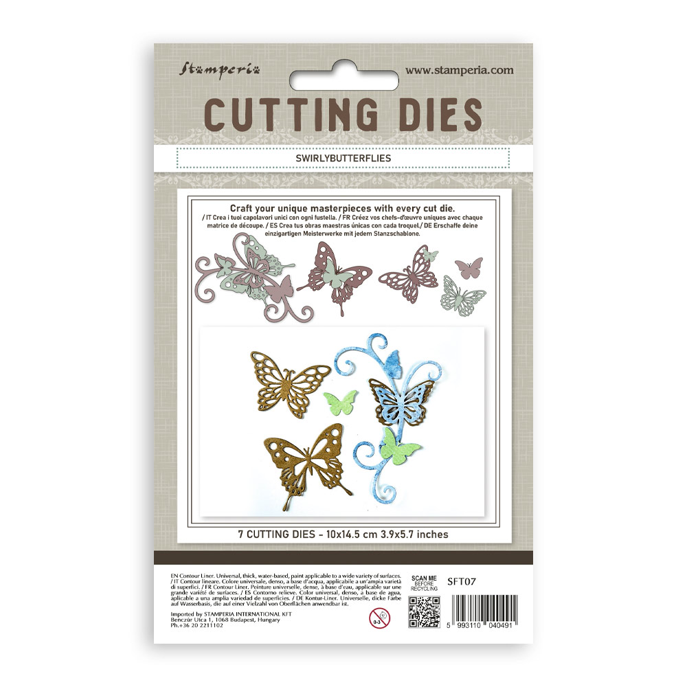 SFT07 - Stamperia - Stamperia Matrices de découpe – Swirly Butterflies - Cutting Dies - Detail 1 SFT07 - Stamperia - Stamperia Matrices de découpe – Swirly Butterflies - Cutting Dies - Detail 1