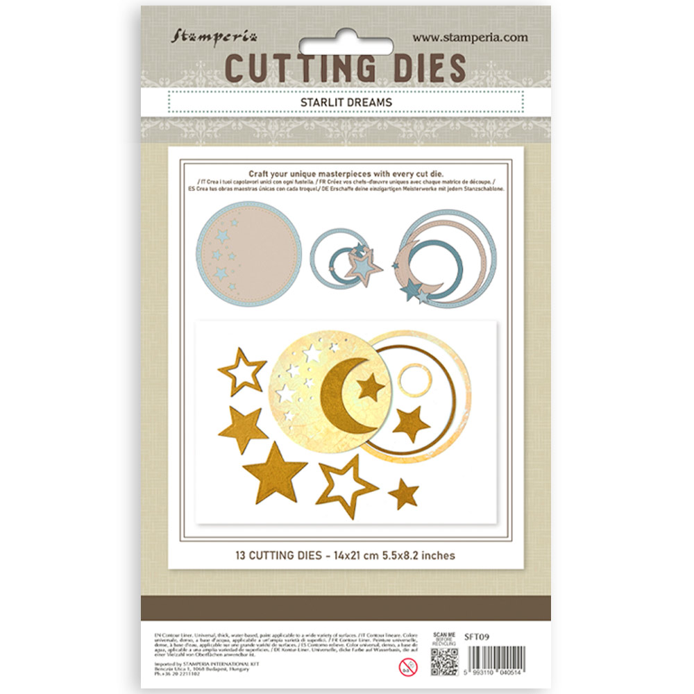 SFT09 - Stamperia - Stamperia Matrices de découpe – Starlit Dreams - Cutting Dies - Detail 1 SFT09 - Stamperia - Stamperia Matrices de découpe – Starlit Dreams - Cutting Dies - Detail 1
