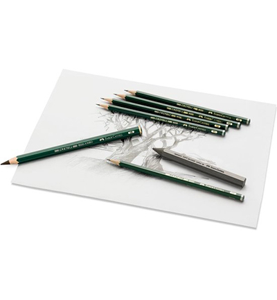 FC-119200 - Faber Castell - Potlood FC 9000 HB met gum - Crayons avec gomme - Detail 1 FC-119200 - Faber Castell - Potlood FC 9000 HB met gum - Crayons avec gomme - Detail 1