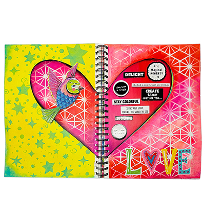 ABM-25-JOUR19 - Art by Marlene - Art Journal A4 size Art by Marlene nr.19 - Art Journal - Detail 2