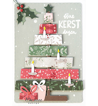 PK9217 - Marianne Design - Merry Christmas - A4 - Pretty Papers Blocks - Detail 1