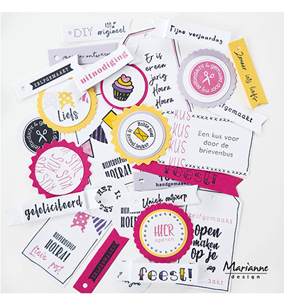 CS1075 - Marianne Design - Houtstempel set – Kadopost - Wooden Stamps - Detail 1
