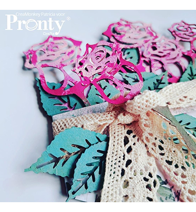 492.001.044.V - Pronty - Chipboard Roses - Grey Chipboard - Detail 1