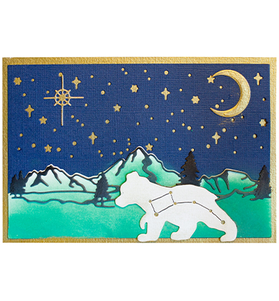 SL-MFL-CD137 - StudioLight - SL Cutting Die North pole Scenery Moon Flower Collection nr.137 - Ciel, paysage, horizon - Detail 1