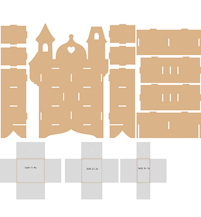 460.423.390 - Pronty - 3D Chest Drawers Castle - Rangements - Detail 2