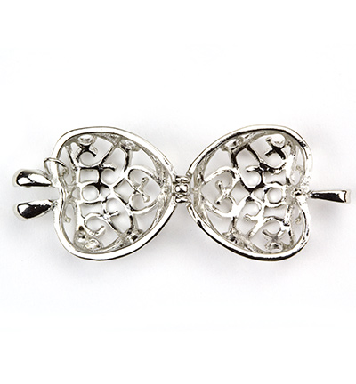 12111-1101 - Hobby Crafting Fun - Jewelry Pendant, Lockable, Platinum - Pendant Relockable - Detail 1