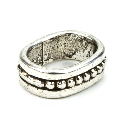 12292-9212 - Hobby Crafting Fun - Metal Charms for Flat Cord, Platinum - Charms for flat cord - Detail 3