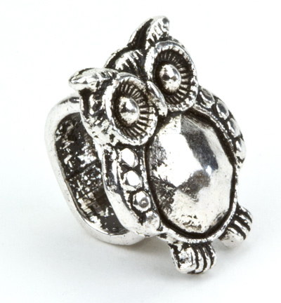 12292-9213 - Hobby Crafting Fun - Metal Charms for Flat Cord, Platinum - Charms for flat cord - Detail 3