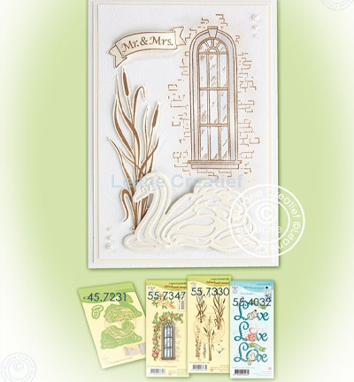 45.7231 - Leane Creatief - Cygnes silhoutte matrice - Animaux - Detail 1