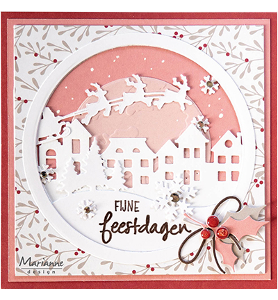 CR1706 - Marianne Design - Silhouette - village - Noël, hiver - Detail 2