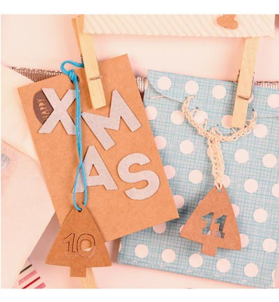 492.001.007 - Pronty - Merry Xmas - Grey Chipboard - Detail 6