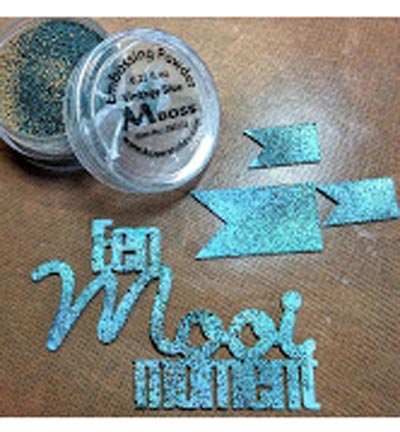 625-BG - Mboss - Vintage Blue - Mboss Embossing powder - Detail 1