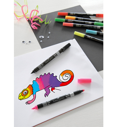 FC-151109 - Faber Castell - Feutres double-pointe set 10x fluo - Fineliners & feutres - Detail 3 FC-151109 - Faber Castell - Feutres double-pointe set 10x fluo - Fineliners & feutres - Detail 3