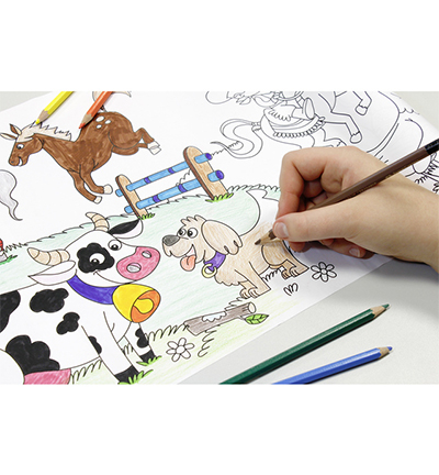 IN-8723-08-B - Info Notes - Rouleau de coloriage Creative, Ferme - Rouleau à colorier - Detail 3