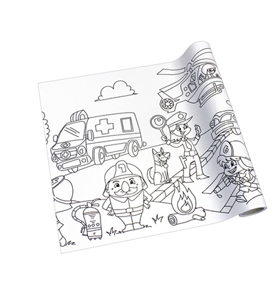 IN-8725-08-B - Info Notes - Rouleau de coloriage Creative, Premiers secours - Rouleau à colorier - Detail 1