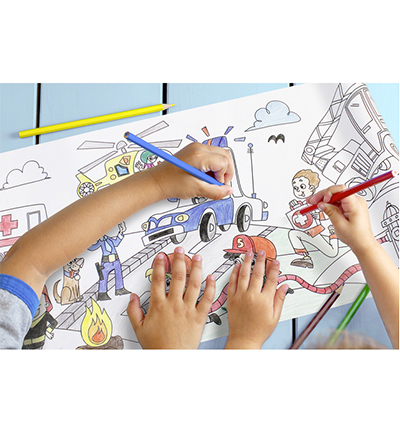 IN-8725-08-B - Info Notes - Rouleau de coloriage Creative, Premiers secours - Rouleau à colorier - Detail 2