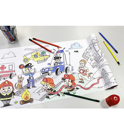 IN-8725-08-B - Info Notes - Rouleau de coloriage Creative, Premiers secours - Rouleau à colorier - Detail 5