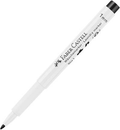 FC-159502 - Faber Castell - Feutre textile FC noir pointe fine - Marqueurs textile - Detail 1 FC-159502 - Faber Castell - Feutre textile FC noir pointe fine - Marqueurs textile - Detail 1