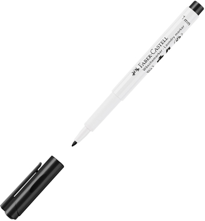 FC-159502 - Faber Castell - Feutre textile FC noir pointe fine - Marqueurs textile - Detail 2 FC-159502 - Faber Castell - Feutre textile FC noir pointe fine - Marqueurs textile - Detail 2